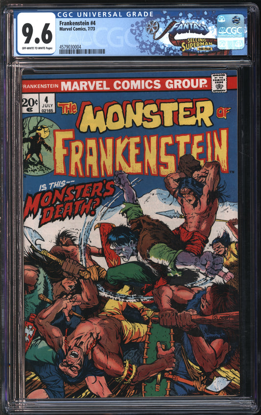 Marvel Comics Frankenstein #4 7/73 FANTAST CGC 9.6 Off-White to White Pages