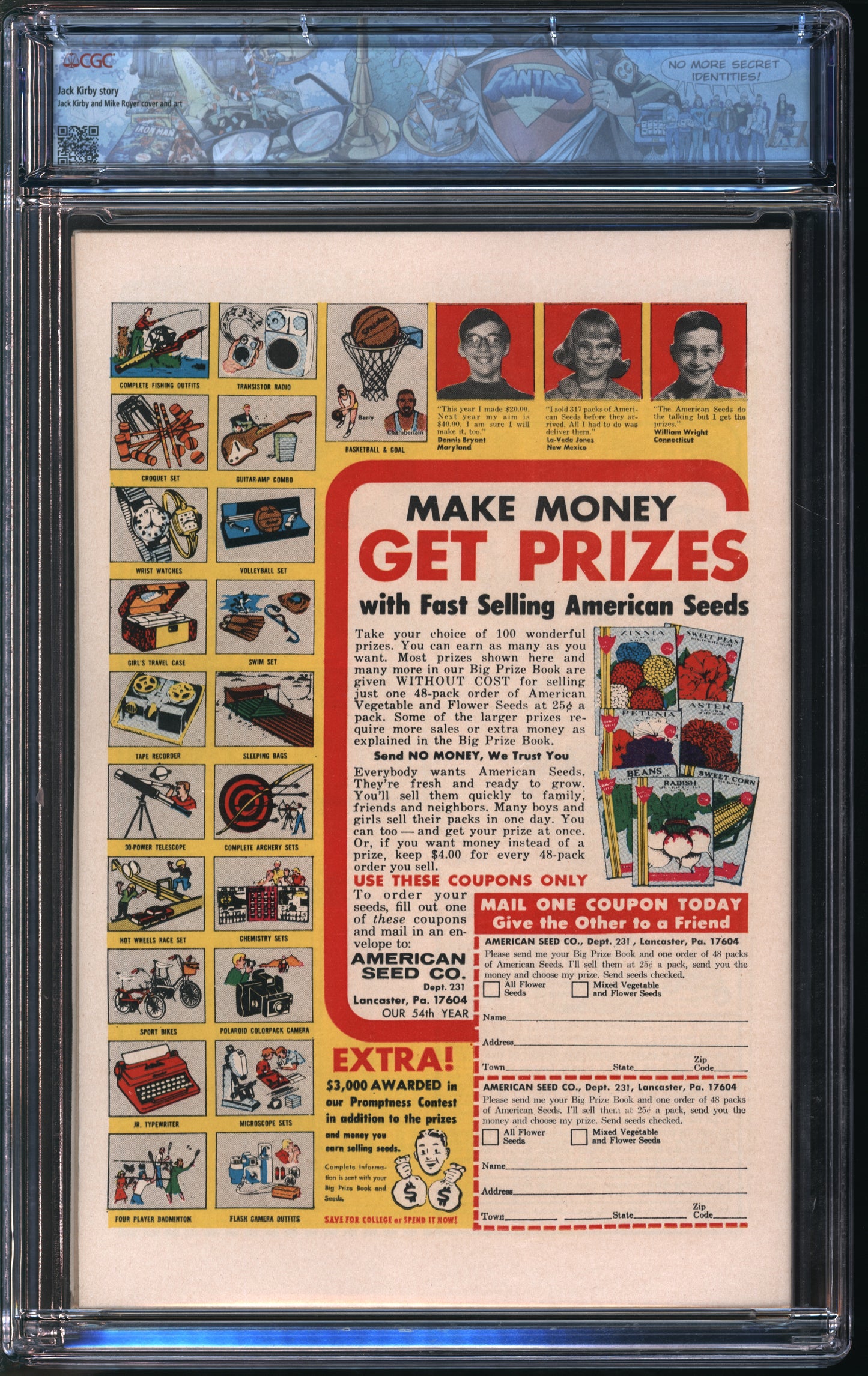 D.C. Comics Mister Miracle #7 3-4/72 FANTAST CGC 9.6 White Pages