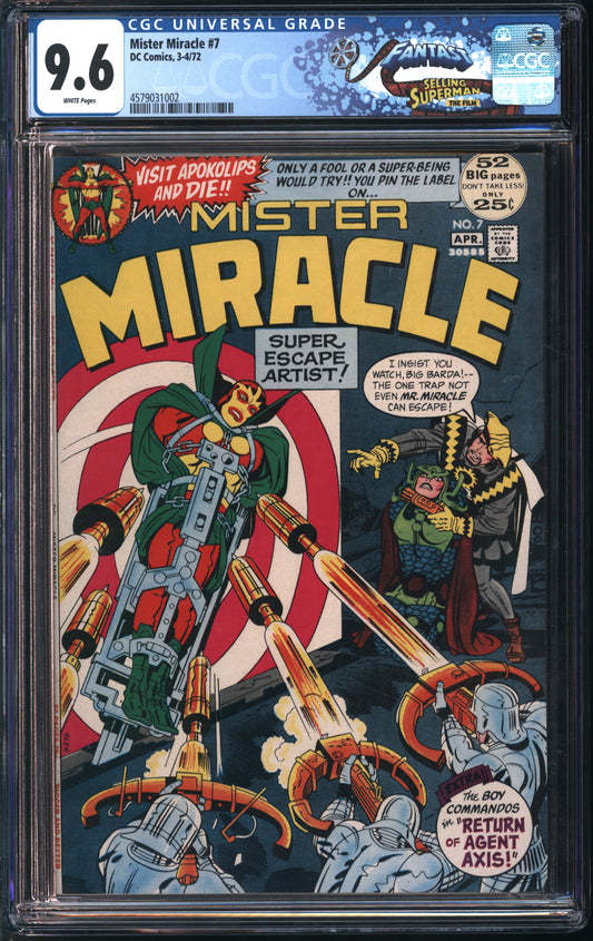 D.C. Comics Mister Miracle #7 3-4/72 FANTAST CGC 9.6 White Pages