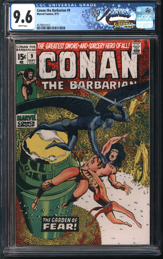 Marvel Comics Conan the Barbarian #9 9/71 FANTAST CGC 9.6 White Pages