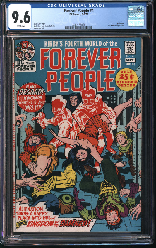 D.C. Comics Forever People #4 8-9/71 CGC 9.6 White Pages