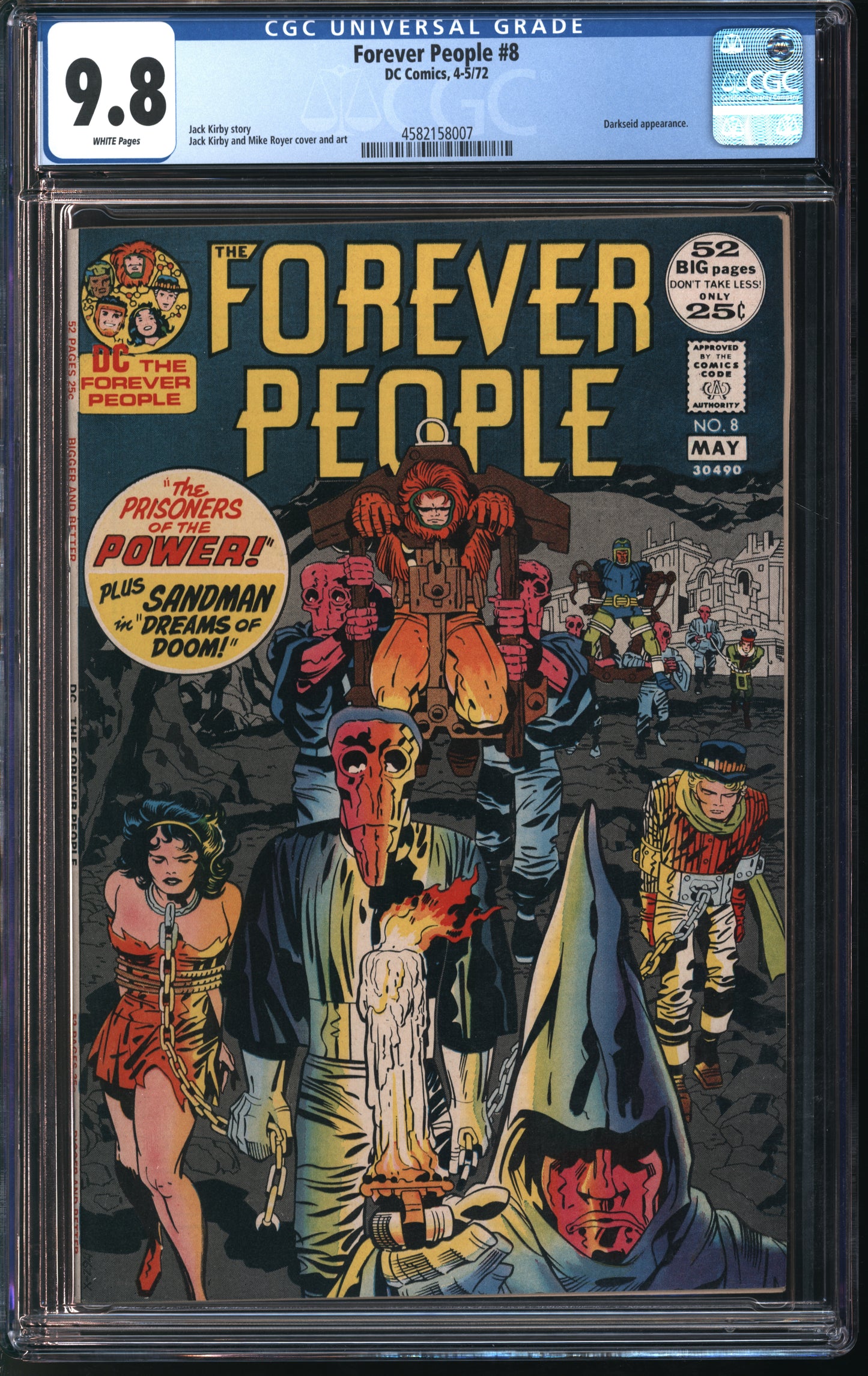 D.C. Comics Forever People #8 4-5/72 CGC 9.8 White Pages