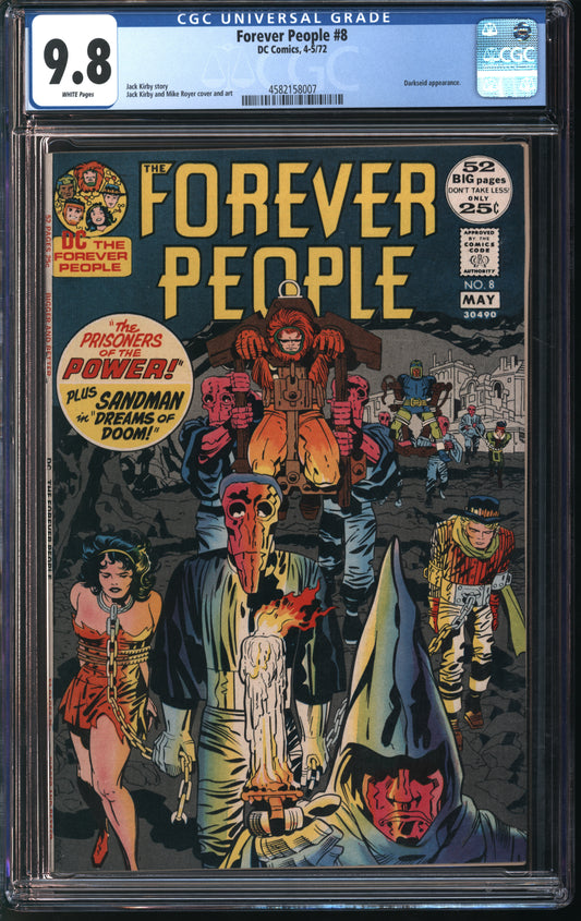 D.C. Comics Forever People #8 4-5/72 CGC 9.8 White Pages