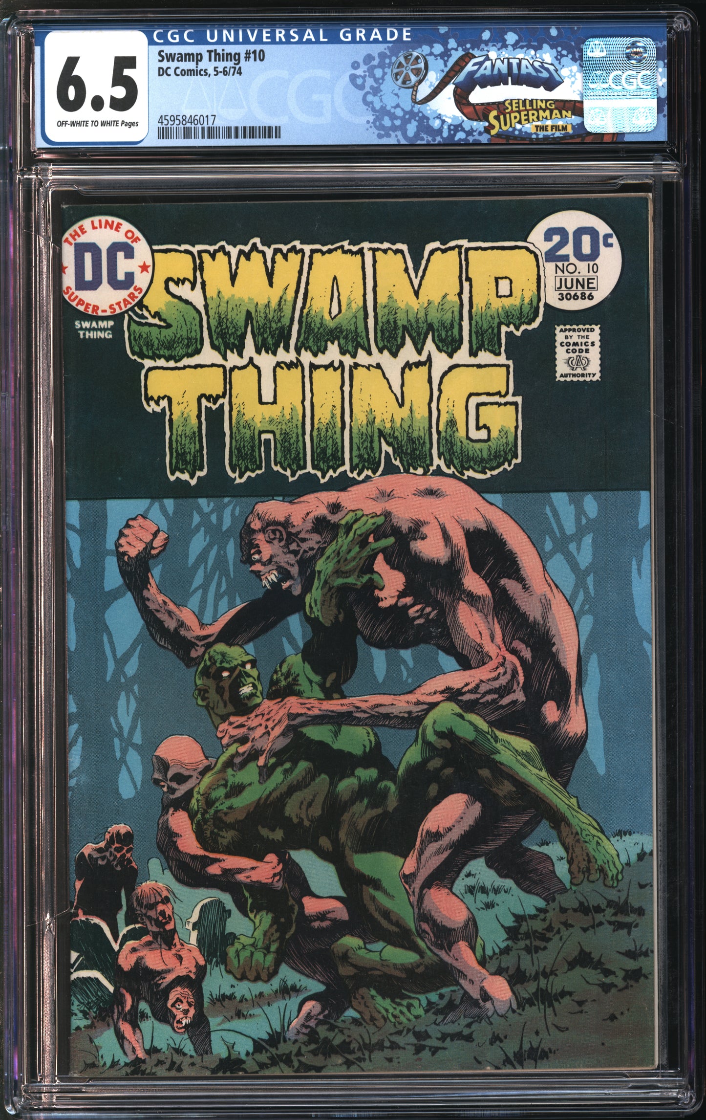 D.C. Comics Swamp Thing #10 5-6/74 FANTAST CGC 6.5 Off-White to White Pages