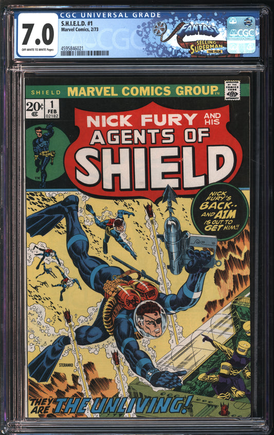 Marvel S.H.I.E.L.D. (SHIELD) #1 2/73 FANTAST CGC 7.0 Off-White to White Pages