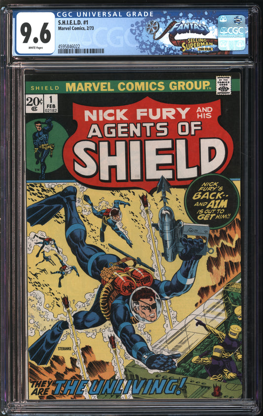 Marvel S.H.I.E.L.D. (SHIELD) #1 2/73 FANTAST CGC 9.6 Off-White to White Pages