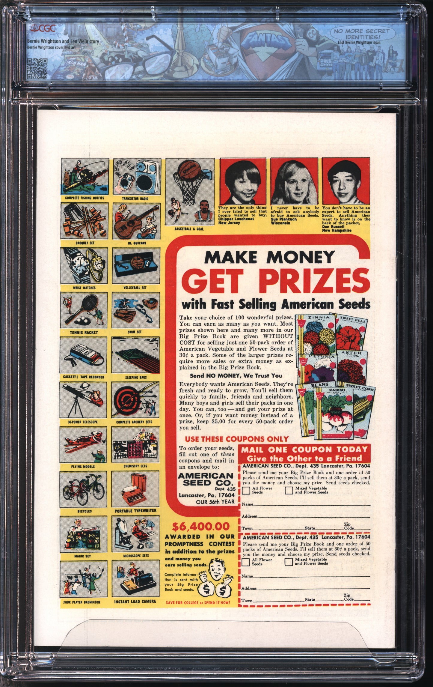 D.C. Comics Swamp Thing #10 5-6/74 FANTAST CGC 9.6 Off-White to White Pages
