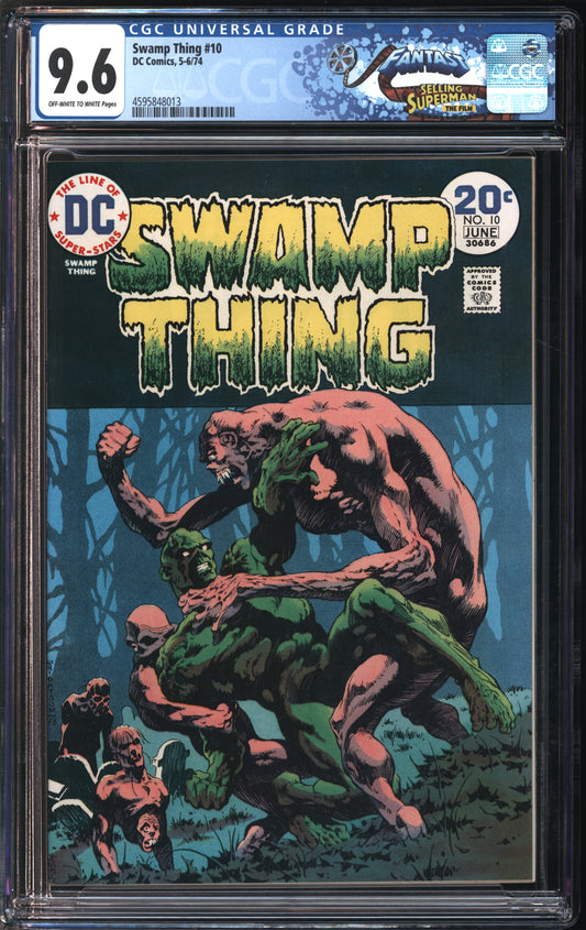 D.C. Comics Swamp Thing #10 5-6/74 FANTAST CGC 9.6 Off-White to White Pages