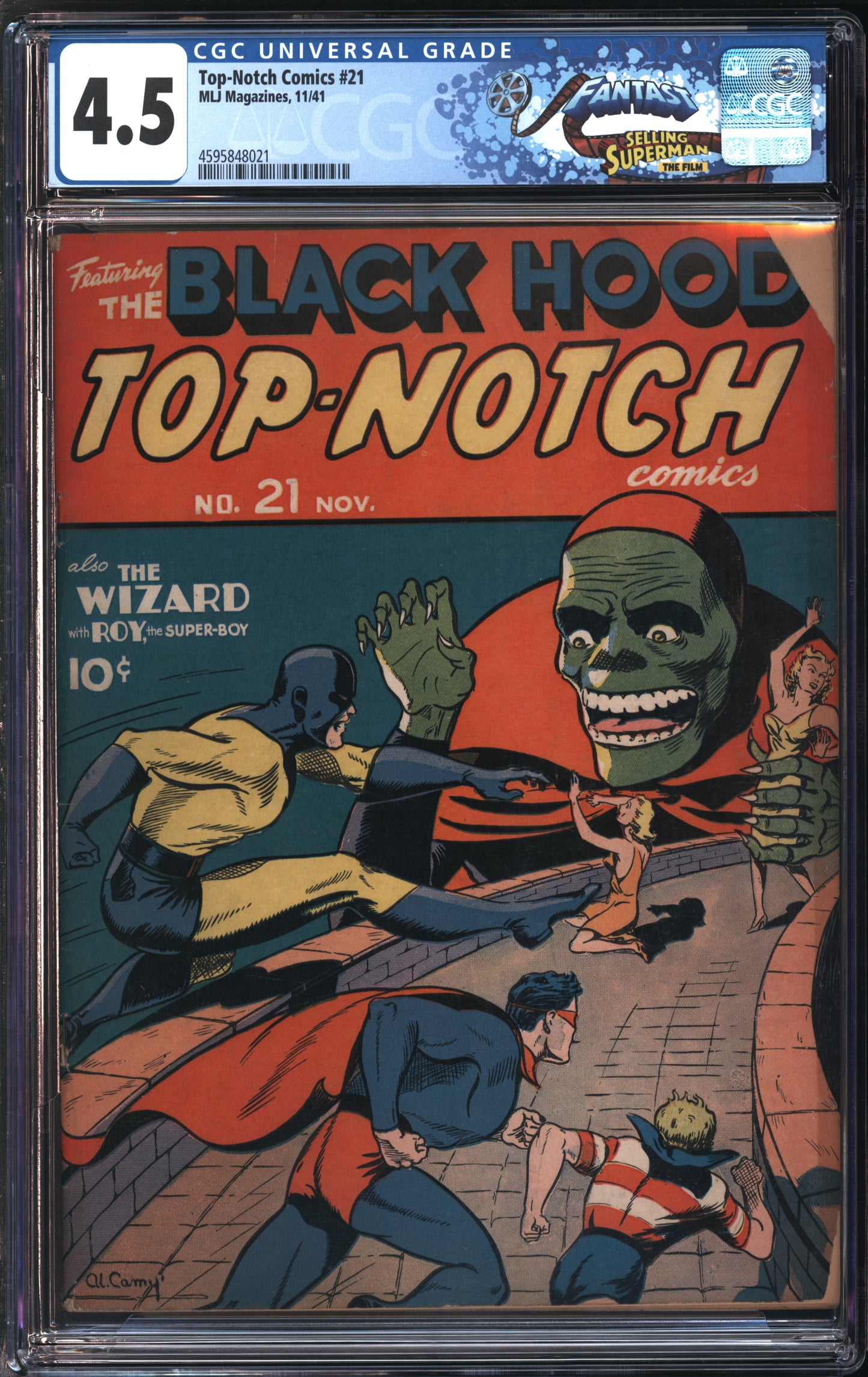 MLJ Magazines Top-Notch Comics #21 11/41 FANTAST CGC 9.8