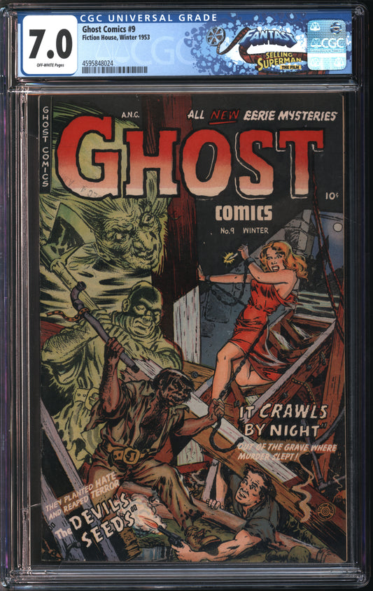 Fiction House Ghost Comics #9 Winter 1953 FANTAST CGC 7.0 Off-White Pages