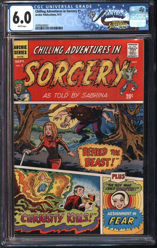 Archie Pub. Chilling Adventures in Sorcery #1 9/72 FANTAST CGC 6.0 White Pages
