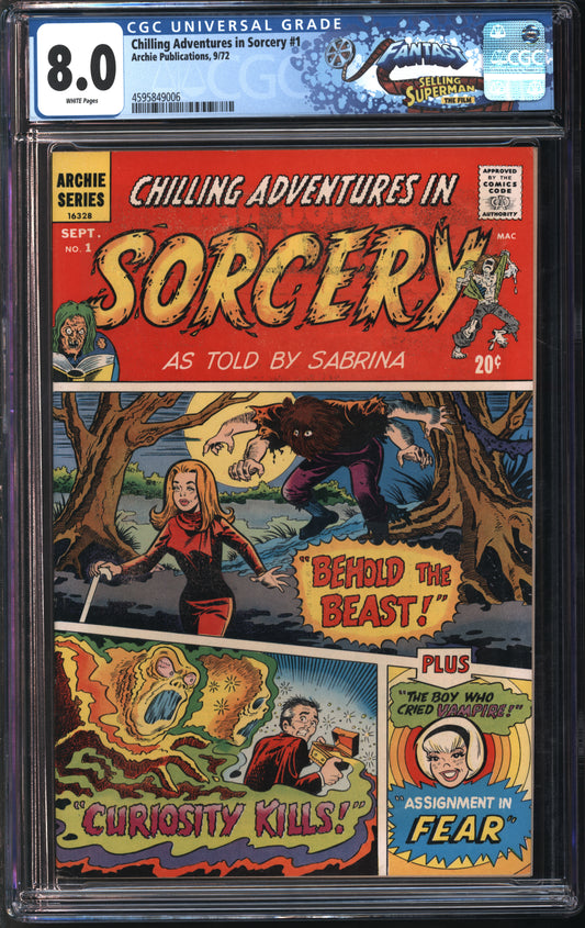 Archie Pub. Chilling Adventures in Sorcery #1 9/72 FANTAST CGC 8.0 White Pages