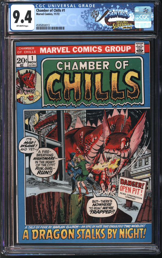 Marvel Comics Chamber of Chills #1 11/72 FANTAST CGC 9.4 Off-White Pages