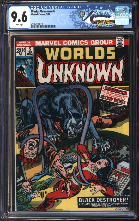 Marvel Comics World's Unknown #5 2/74 FANTAST CGC 9.6 White Pages