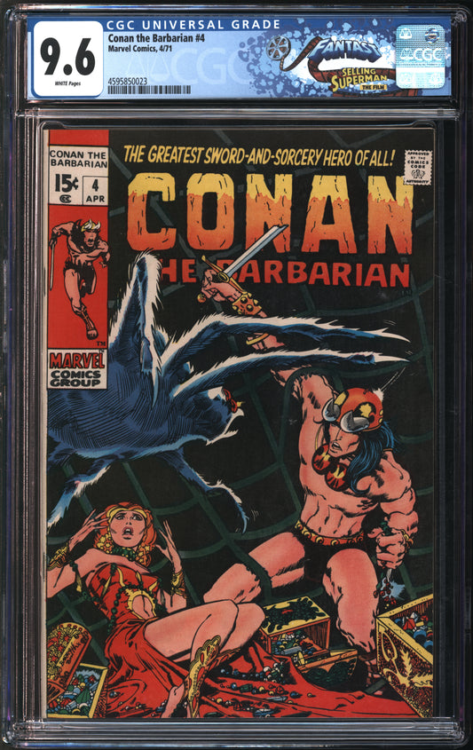 Marvel Comics Conan the Barbarian #4 4/71 FANTAST CGC 9.6 White Pages