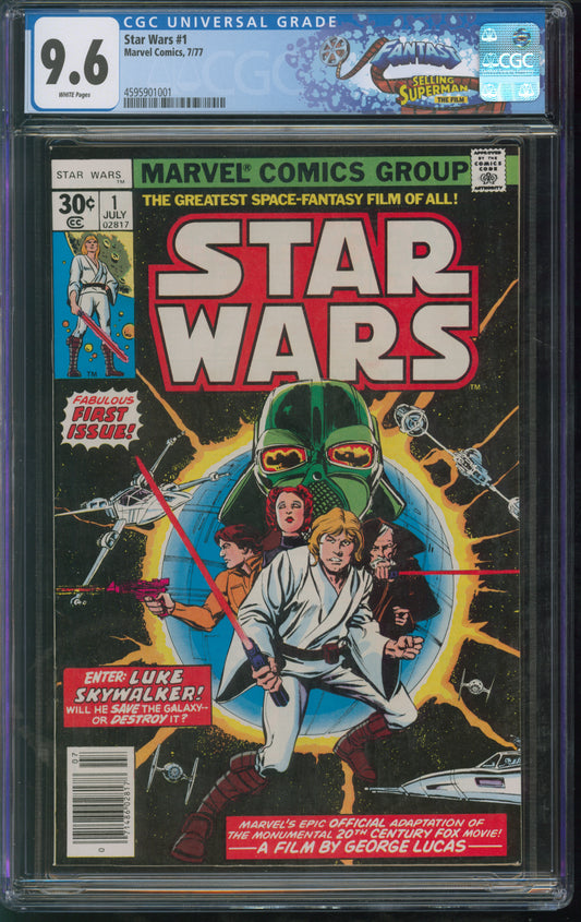 Marvel Star Wars #1 7/77 CGC FANTAST 9.6 White Pages
