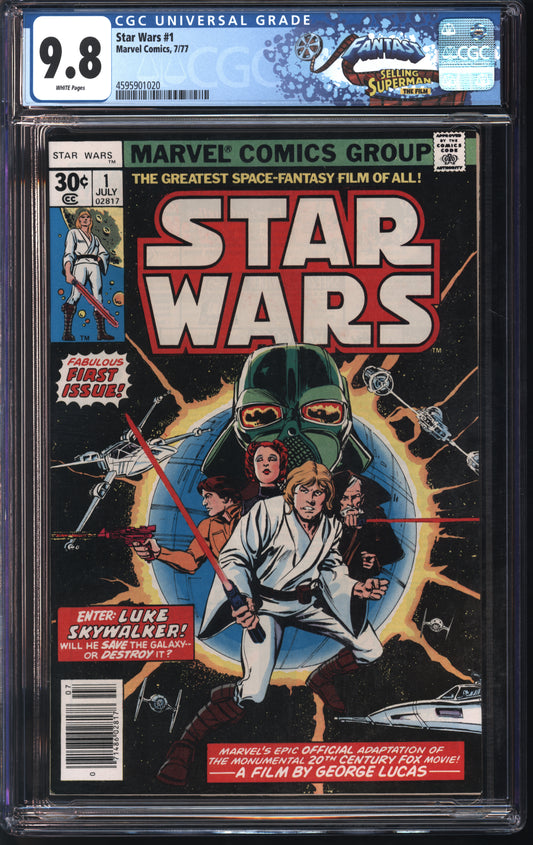 Marvel Star Wars #1 7/77 CGC FANTAST 9.8 White Pages