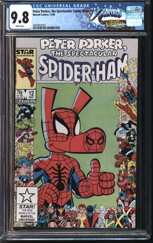 Marvel Comics Peter Porker, the Spectacular Spider-Ham #12 11/86 FANTAST CGC 9.8 White Pages