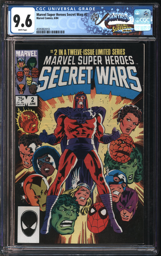 Marvel Comics Marvel Super Heroes Secret Wars #2 6/84 FANTAST CGC 9.6 White Pages