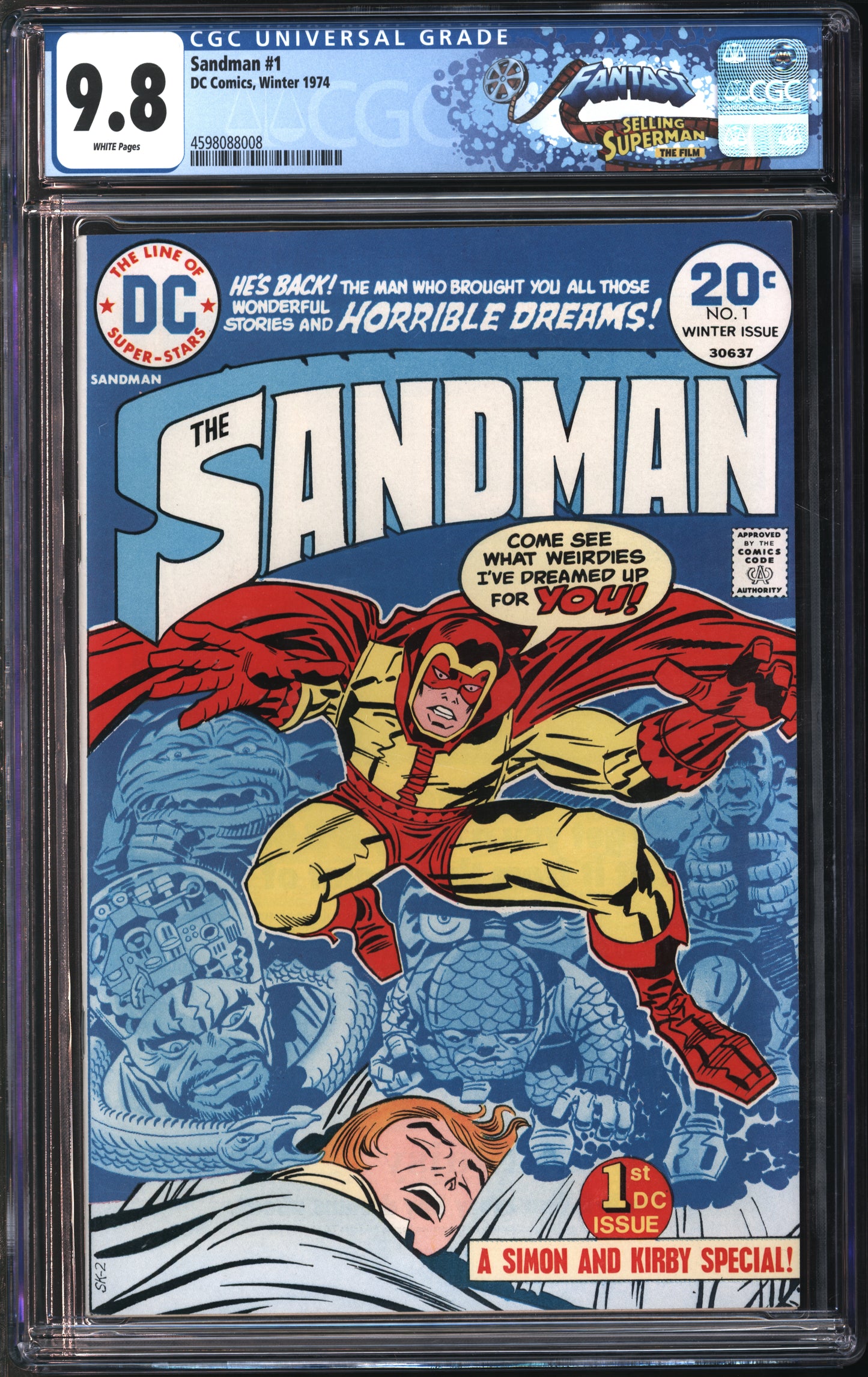 D.C. Comics Sandman #1 Winter 1974 FANTAST CGC 9.8 White Pages