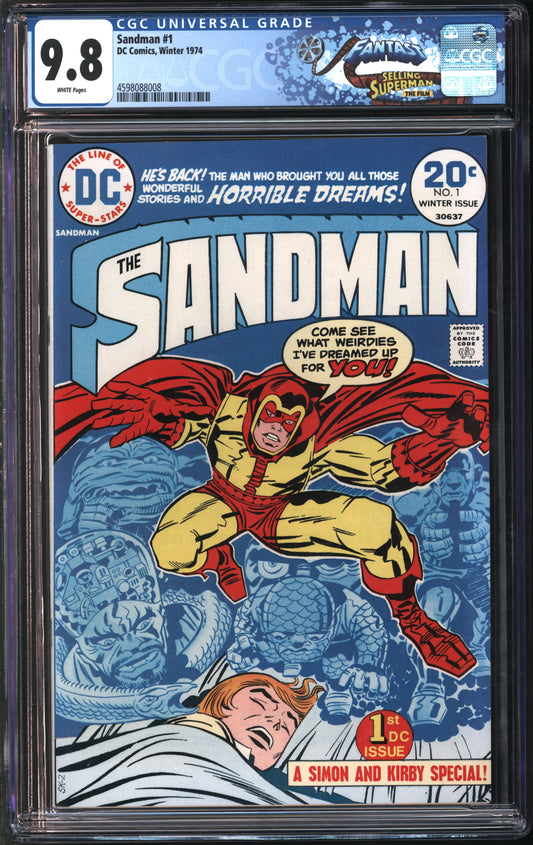 D.C. Comics Sandman #1 Winter 1974 FANTAST CGC 9.8 White Pages
