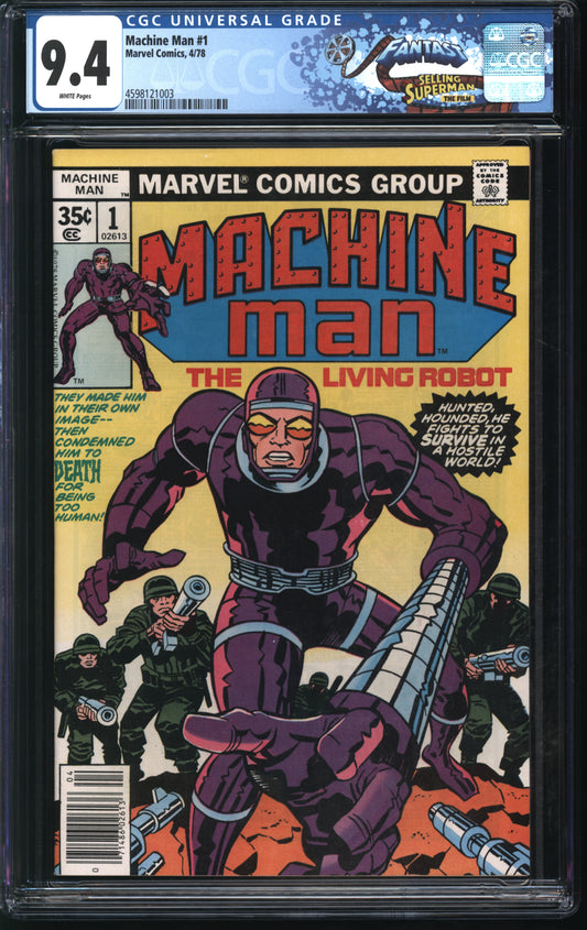 Marvel Comics Machine Man #1 4/78 FANTAST CGC 9.4 White Pages