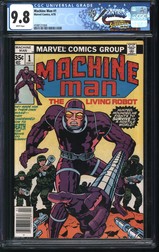 Marvel Comics Machine Man #1 4/78 FANTAST CGC 9.8 White pages