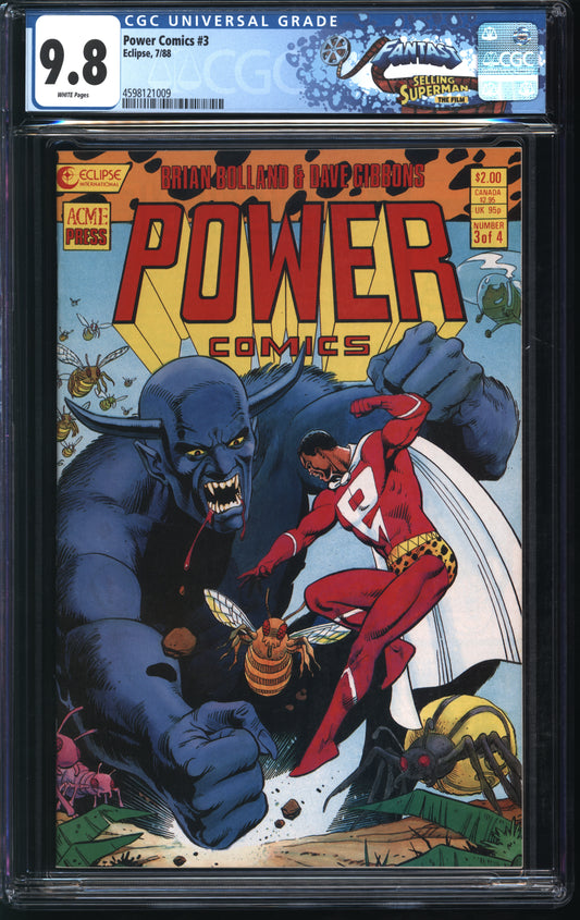 Eclipse Power Comics #3 7/88 FANTAST CGC 9.8 White Pages