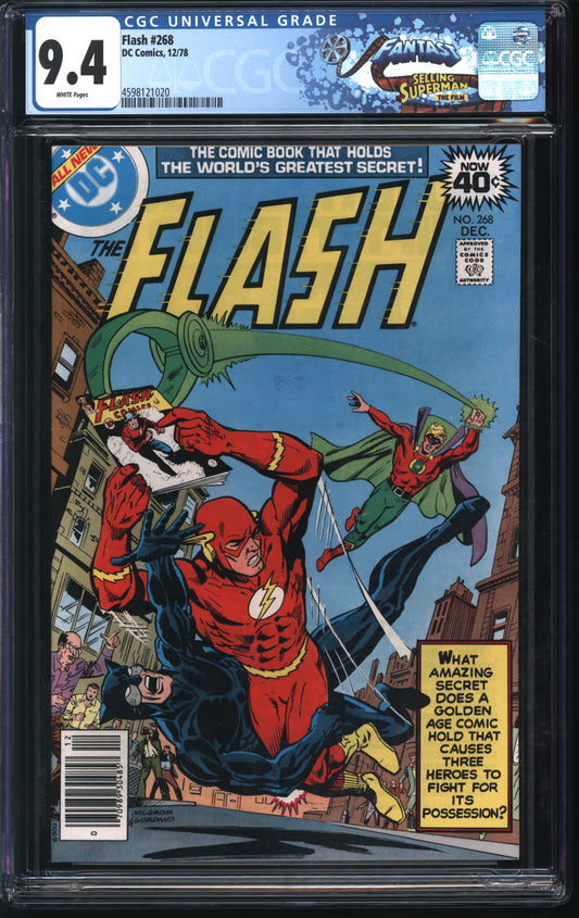 D.C. Comics Flash #268 8/78 FANTAST CGC 9.4 White Pages