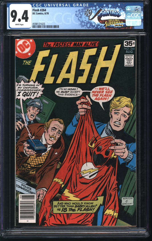 D.C. Comics Flash #264 8/78 FANTAST CGC 9.4 White Pages