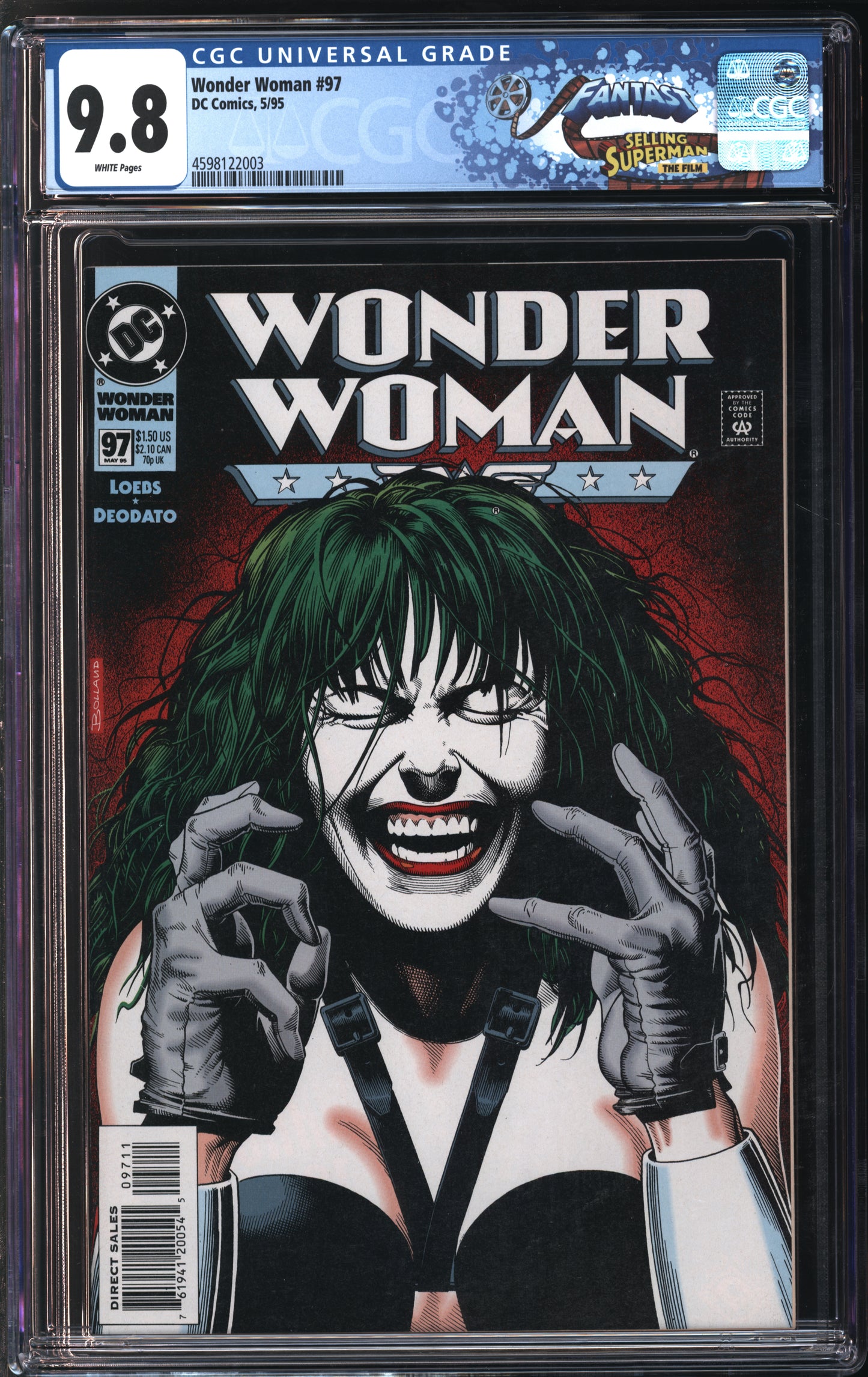 D.C. Comics Wonder Woman #97 5/95 FANTAST CGC 9.8 White Pages