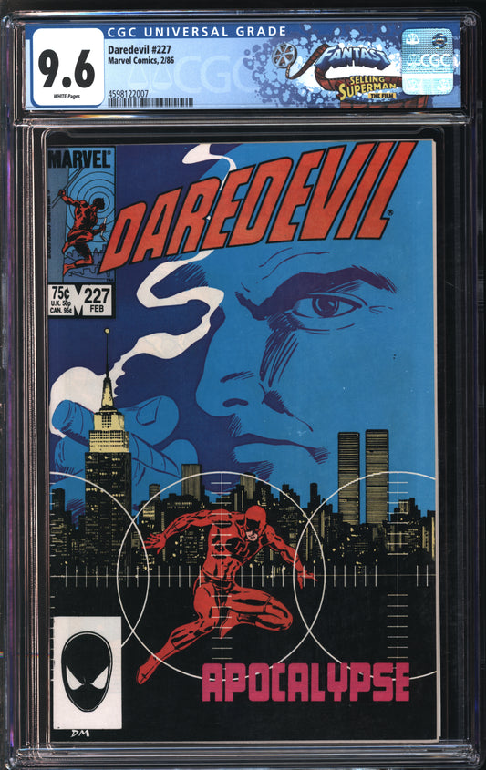 Marvel Comics Daredevil #227 2/86 FANTAST CGC 9.6 White Pages