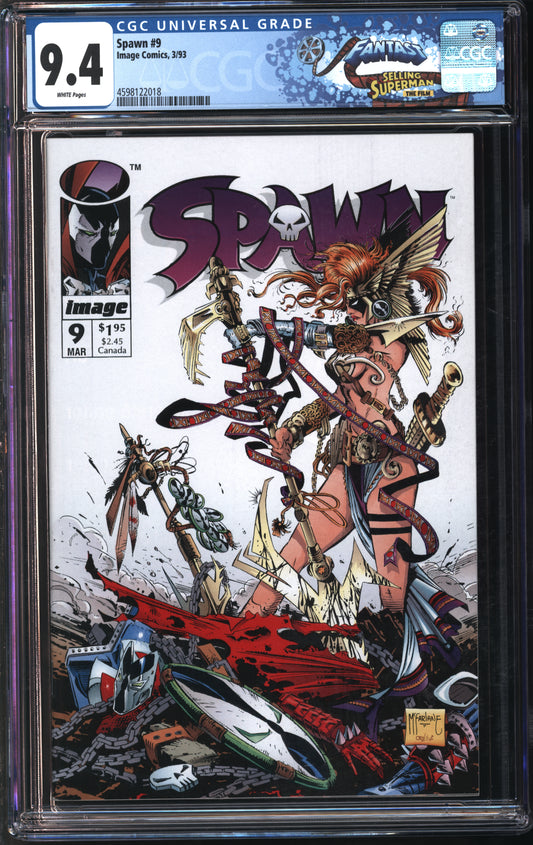 Image Comics Spawn #9 3/93 FANTAST CGC 9.4 White Pages