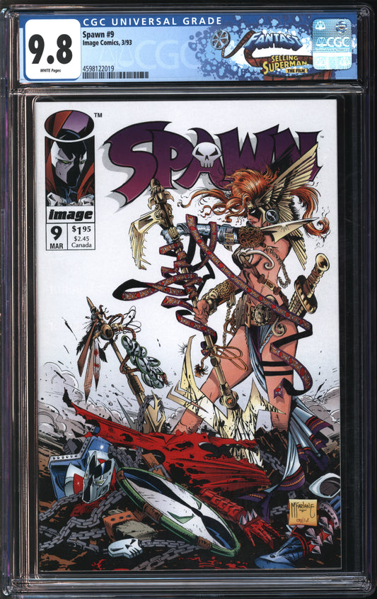 Image Comics Spawn #9 3/93 FANTAST CGC 9.8 White Pages