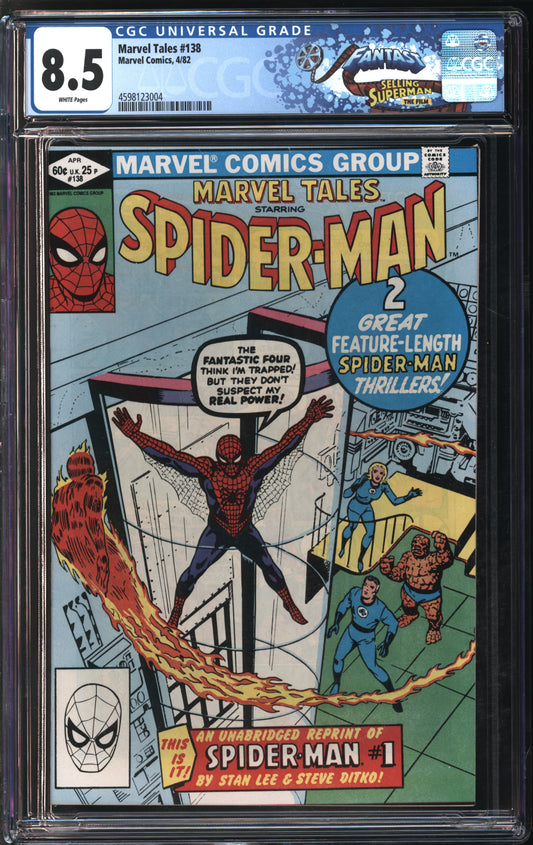 Marvel Comics Marvel Tales #138 4/82 FANTAST CGC 8.5 White Pages