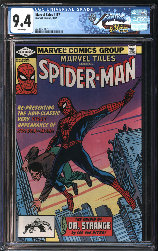 Marvel Comics Marvel Tales #137 3/82 FANTAST CGC 9.4 White Pages
