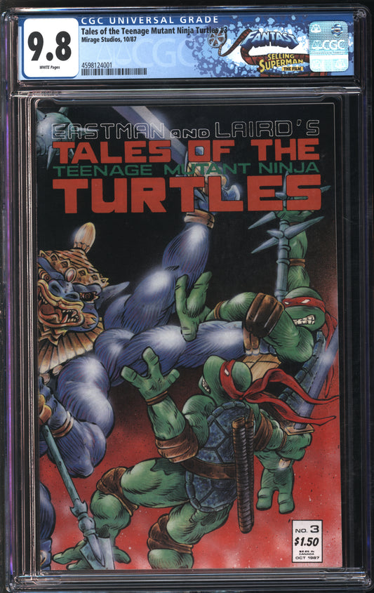Mirage Studios Tales of the Teenage Mutant Ninja Turtles #3 10/87 FANTAST CGC 9.8 White Pages