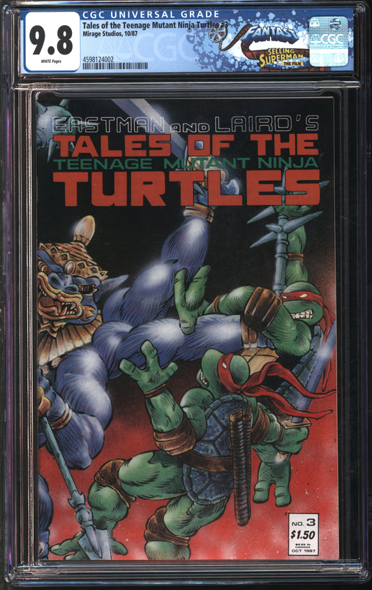 Mirage Studios Tales of the Teenage Mutant Ninja Turtles #3 10/87 FANTAST CGC 9.8 White Pages