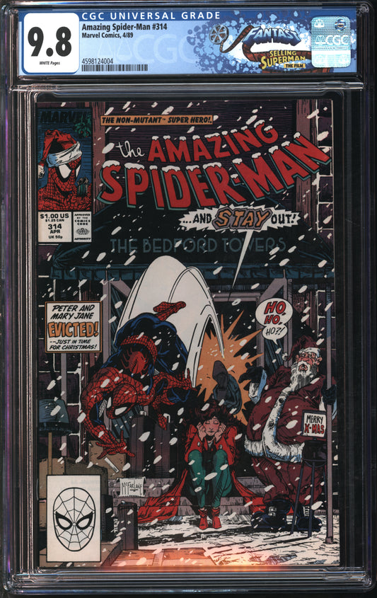 Marvel Comics Amazing Spider-Man #314 4/89 FANTAST CGC 9.8 White Pages