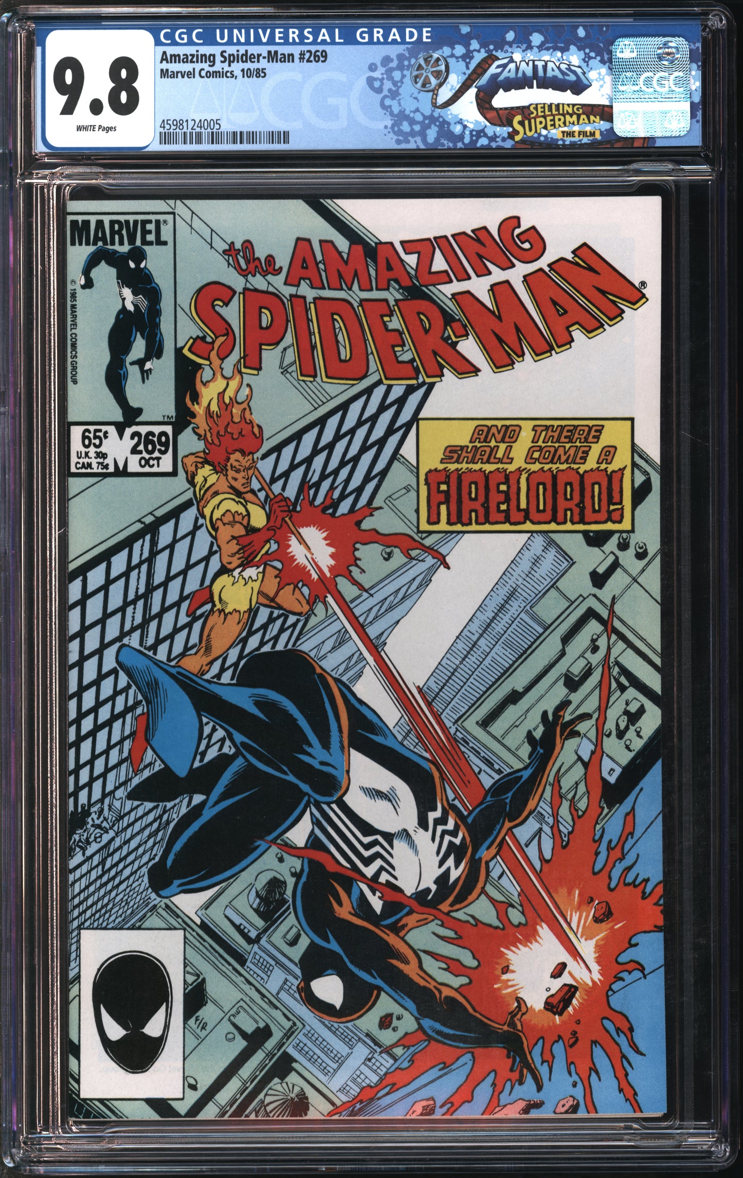 Marvel Comics Amazing Spider-Man #269 10/85 FANTAST CGC 9.8 White Pages