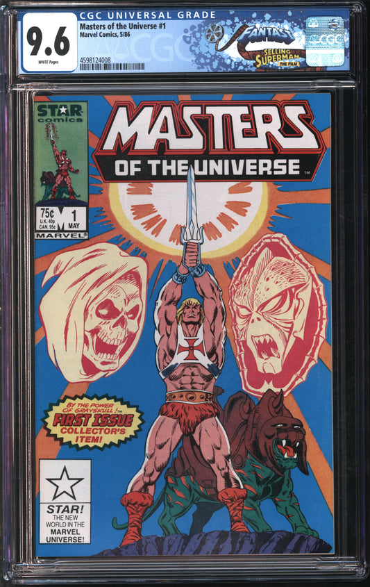 Marvel Comics Masters of the Universe #1 5/86 FANTAST CGC 9.6 White Pages