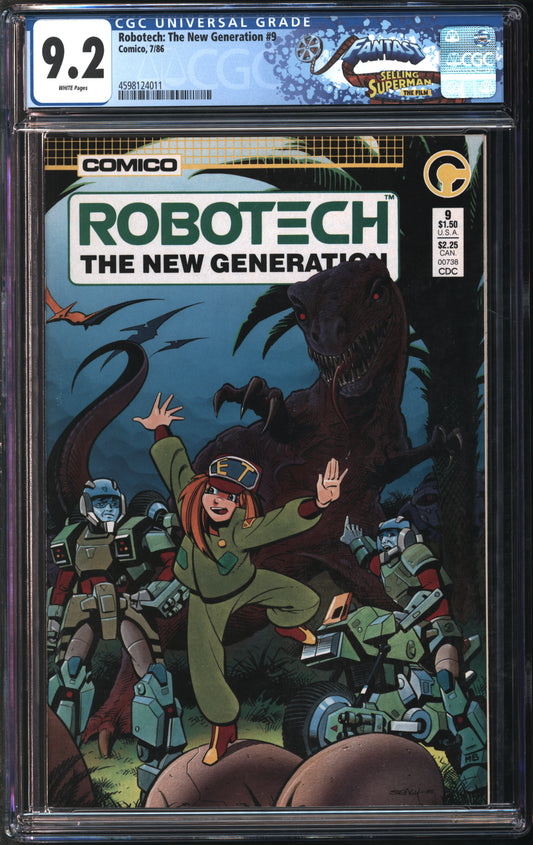 Comico Comics Robotech: The New Generation #9 7/86 FANTAST CGC 9.2 White Pages