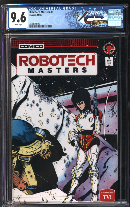 Comico Comics Robotech Masters #3 11/85 FANTAST CGC 9.6 White Pages