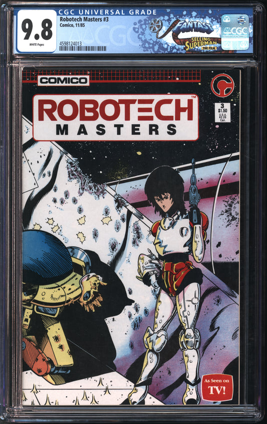 Comico Comics Robotech Masters #3 11/85 FANTAST CGC 9.8 White Pages