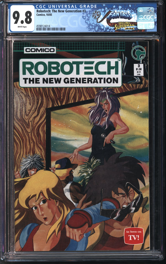 Comico Comics Robotech: The New Generation #3 7/85 FANTAST CGC 9.8 White Pages