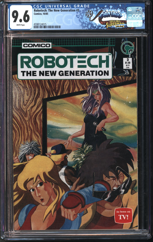 Comico Comics Robotech: The New Generation #3 7/85 FANTAST CGC 9.6 White Pages