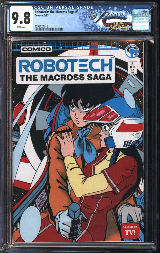 Comico Comics Robotech: The Macross Saga #3 5/85 FANTAST CGC 9.8 White Pages