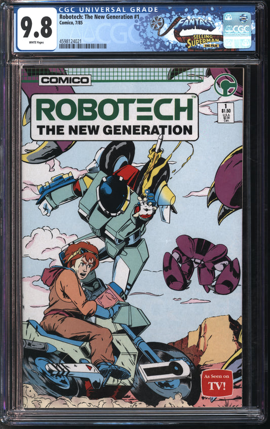 Comico Comics Robotech: The New Generation #1 7/85 FANTAST CGC 9.8 White Pages