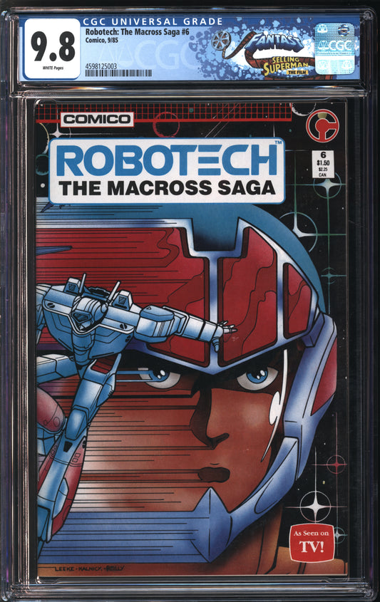 Comico Comics Robotech: The Macross Saga #6 9/85 FANTAST CGC 9.8 White Pages