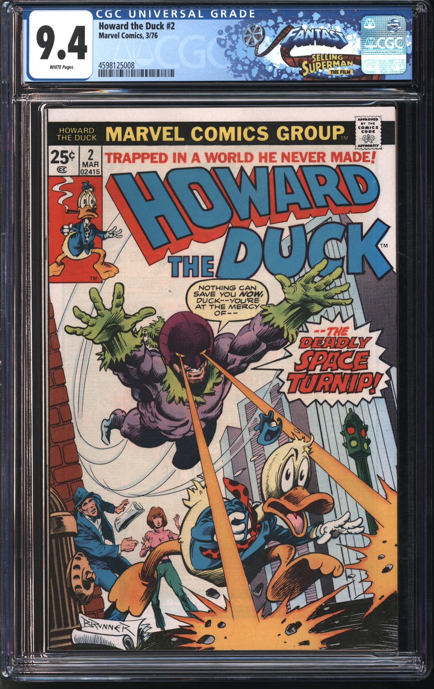 Marvel Comics Howard the Duck #2 3/76 FANTAST CGC 9.4 White Pages